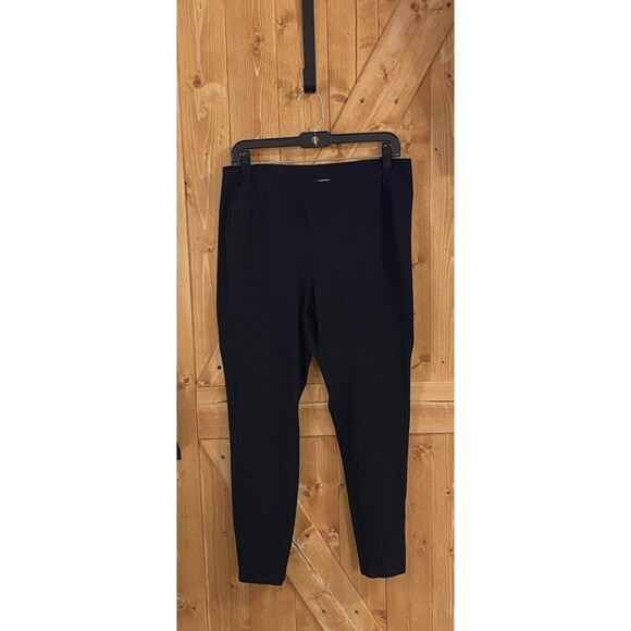 J Jill Ponte Pants Black Pull On Stretch Knit Petite MP LP Fit Cropped Trousers - Picture 1 of 8